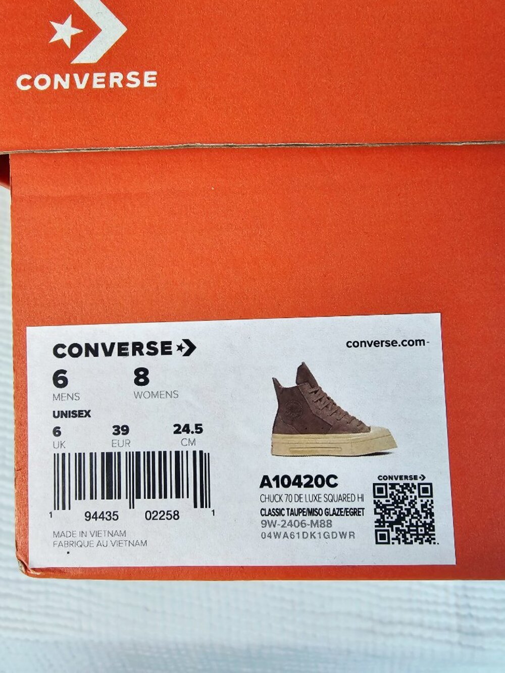😍NWT😍 Converse Chuck 70 De Luxe Squared "Coffee Break" - Women's 8/Men's 6 - Picture 3 of 12